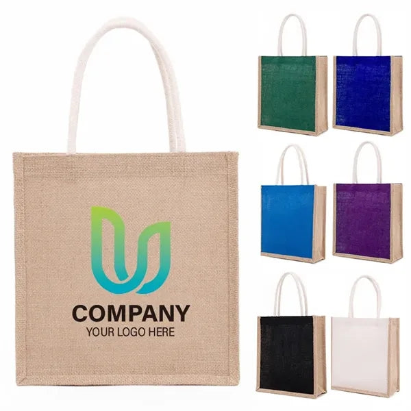 Square Jute tote bag