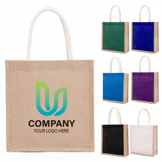 Square Jute tote bag