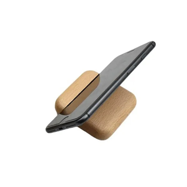 Minimalist Ergonomic Viewing Stable Beech Wood Phone Stand