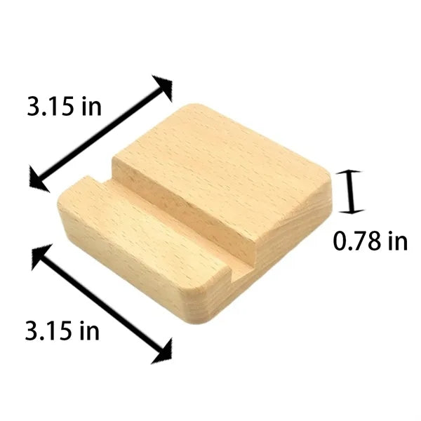 Minimalist Ergonomic Viewing Stable Beech Wood Phone Stand