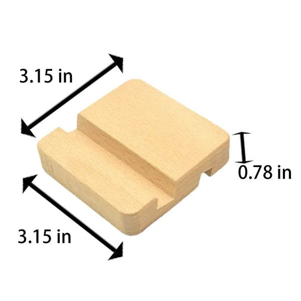 Minimalist Ergonomic Viewing Stable Beech Wood Phone Stand
