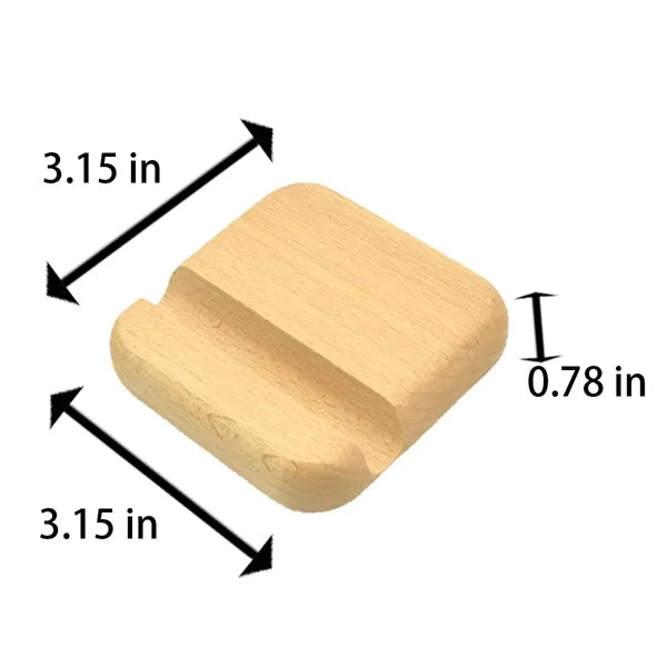 Minimalist Ergonomic Viewing Stable Beech Wood Phone Stand