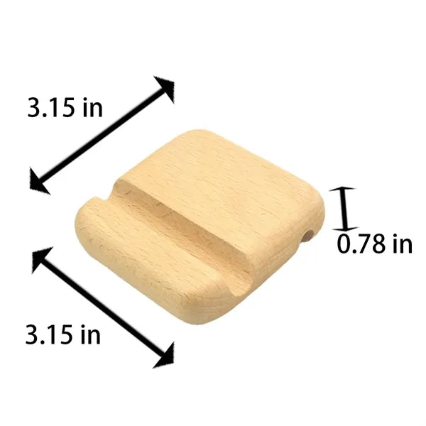 Minimalist Ergonomic Viewing Stable Beech Wood Phone Stand