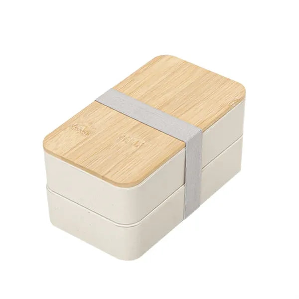 Eco-Friendly Bamboo Lid Bento Box Lunch Container