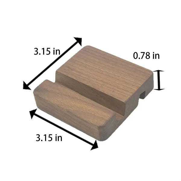Compact Minimalist Stable Portable Solid Walnut Phone Stand