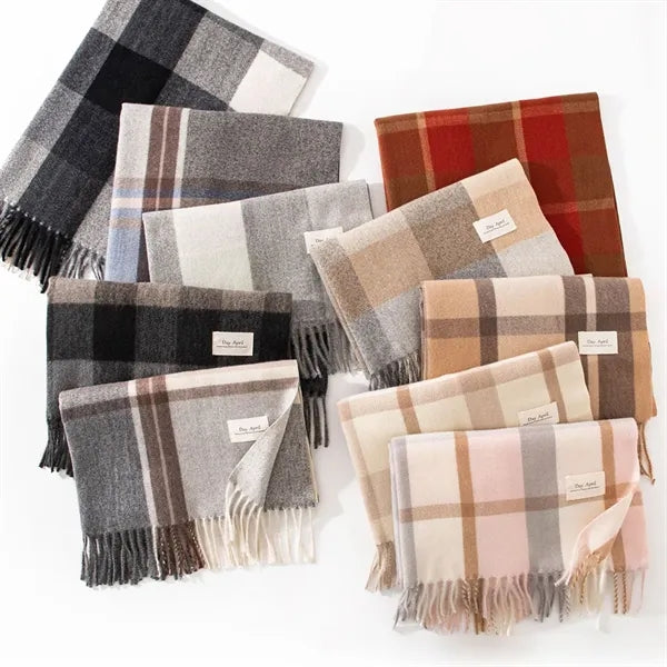 Winter Long Pashmina Wrap Shawl Scarf w/Fringes