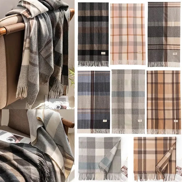 Winter Long Pashmina Wrap Shawl Scarf w/Fringes