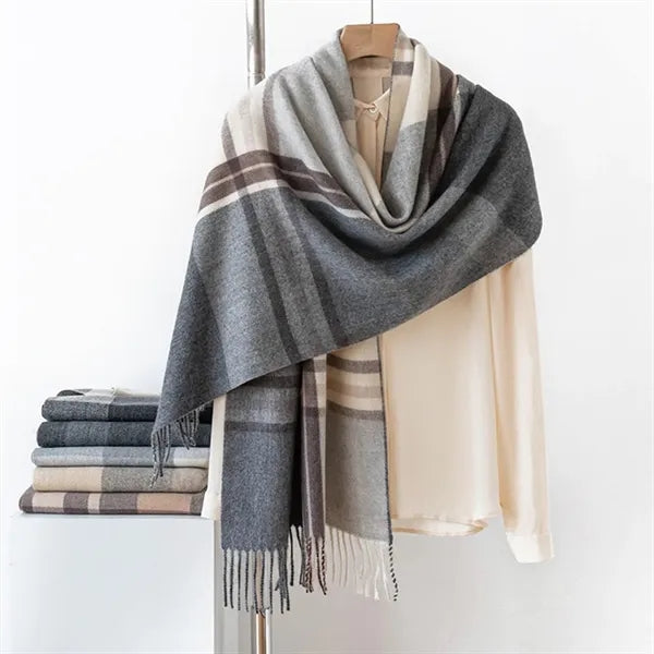 Winter Long Pashmina Wrap Shawl Scarf w/Fringes