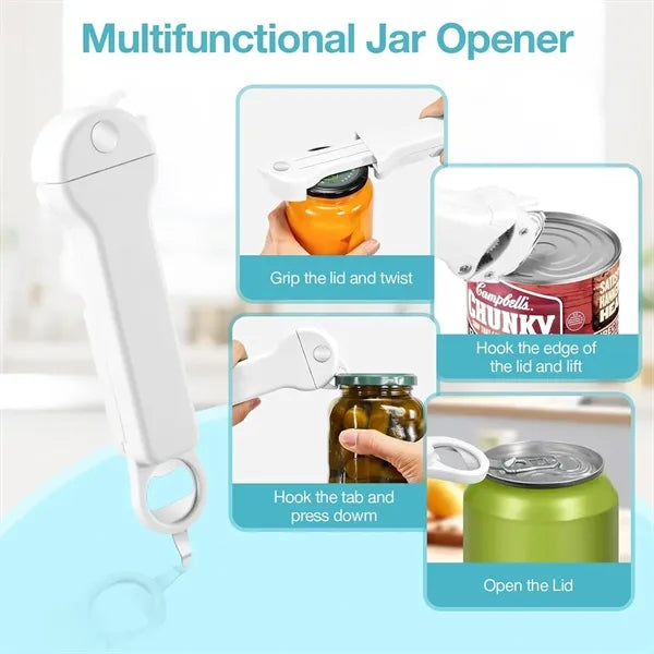 Multi 7 in 1 Retractable Magnetic Can Opener