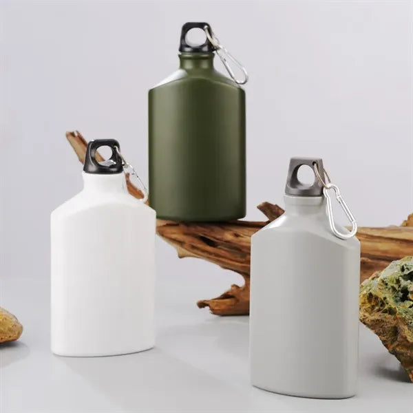500ml Single Wall Aluminum Water Flask with Carabiner