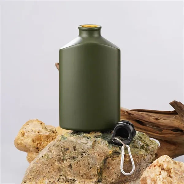 500ml Single Wall Aluminum Water Flask with Carabiner