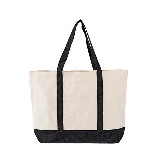 Canvas Tote Bag with Zipper