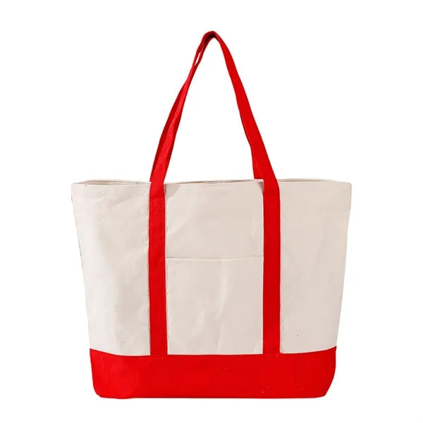 Canvas Tote Bag with Zipper