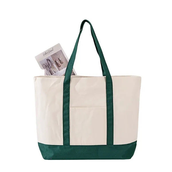 Canvas Tote Bag with Zipper