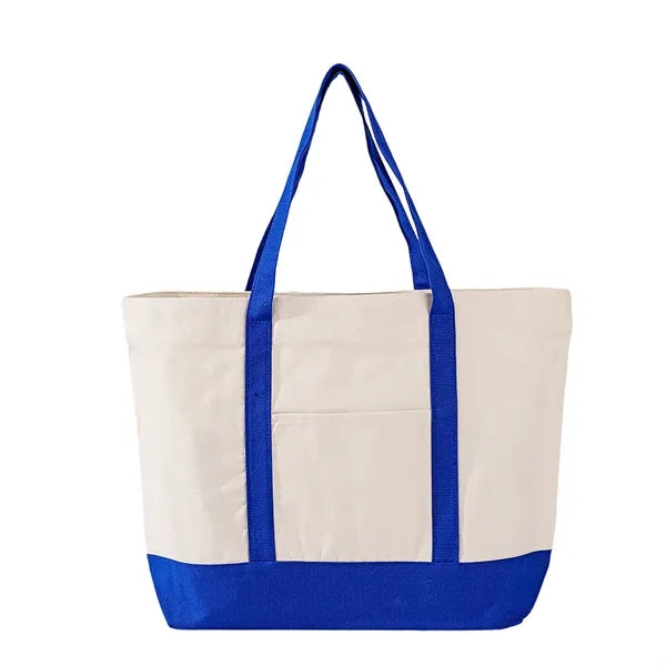 Canvas Tote Bag with Zipper