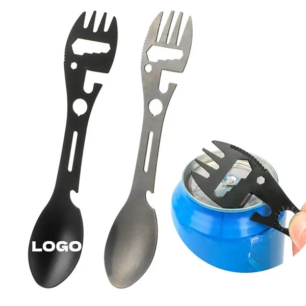 Stainless Steel Spork Camping Spoon Cutlery Survival Tool