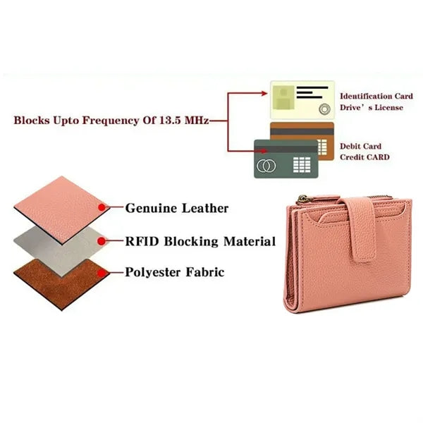 Leather Womens Wallet With Card Holder Free Shipping