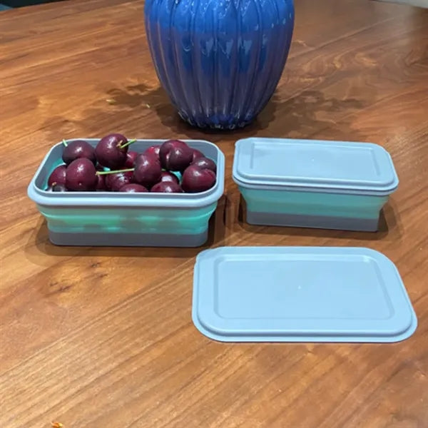 Stackable Leakproof Foldable Square Silicone Food Container