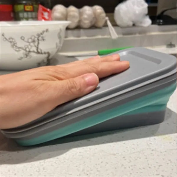 Stackable Leakproof Foldable Square Silicone Food Container