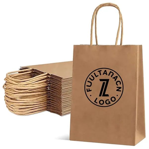 Full Color Natural Kraft Paper Shopper Bag