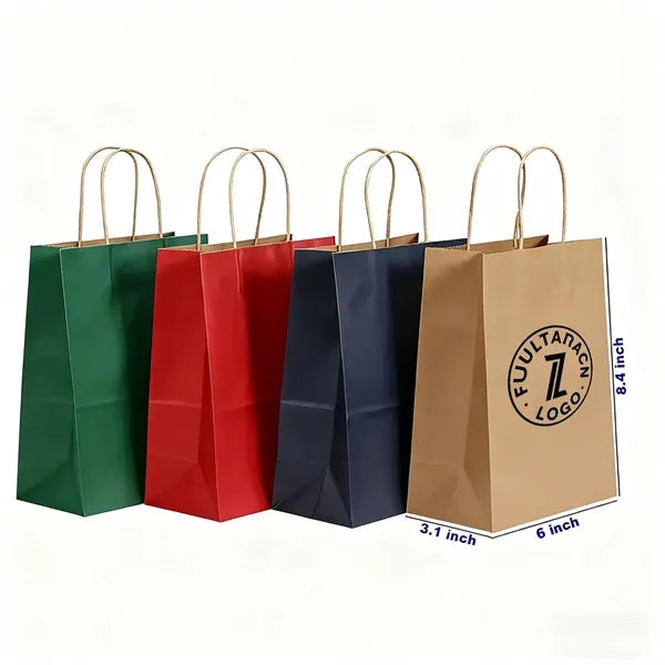 Full Color Natural Kraft Paper Shopper Bag
