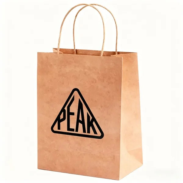 Full Color Natural Kraft Paper Shopper Bag