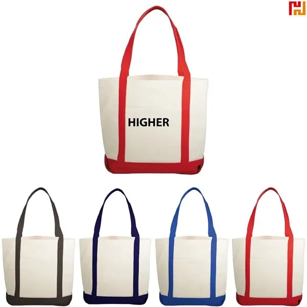 Cotton Canvas Tote Bags Front Pocket
