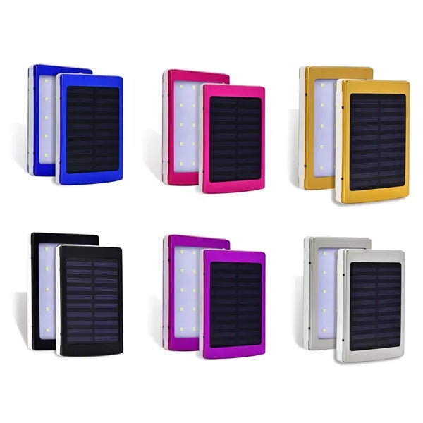 10000mAh Portable Solar Power Bank with LED Flashlight