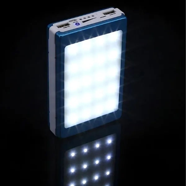 10000mAh Portable Solar Power Bank with LED Flashlight