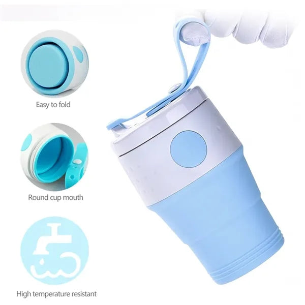 Silicone Collapsible Travel Coffee Cup Foldable Mug