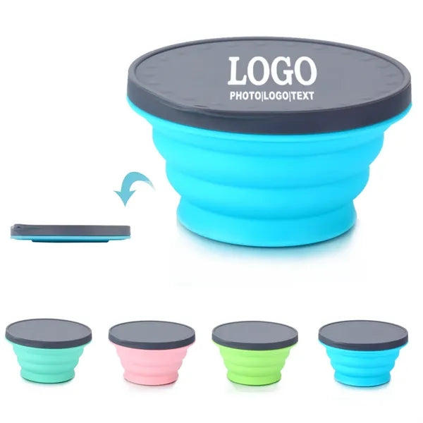 Silicone Collapsible Bowl with Lid Folding For Travel