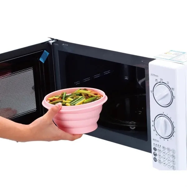 Silicone Collapsible Bowl with Lid Folding For Travel