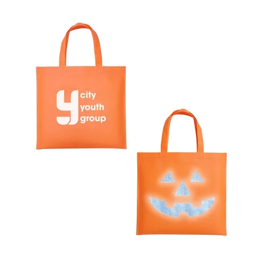 Halloween Pumpkin Reflective Tote Bag