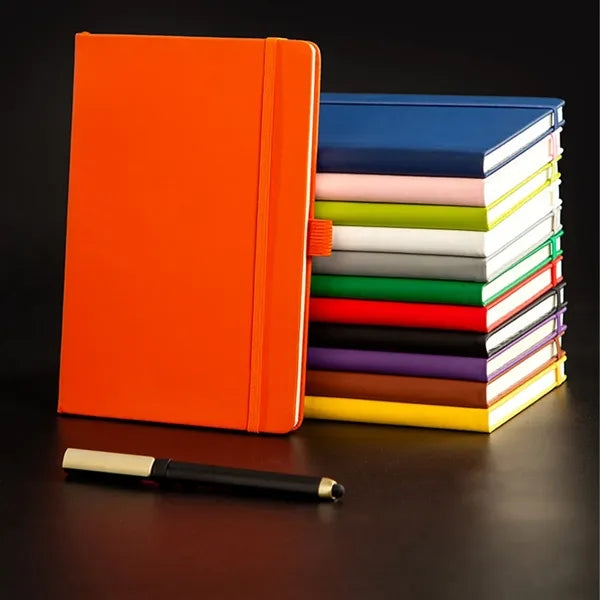 A5 PU Leather Ruled Notebook Journal with Elastic Strap