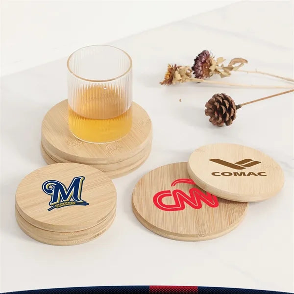 Sepatie Bamboo Round Coaster