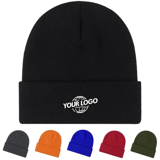 Unisex Solid Color Winter Warm Brimless Knit Beanie