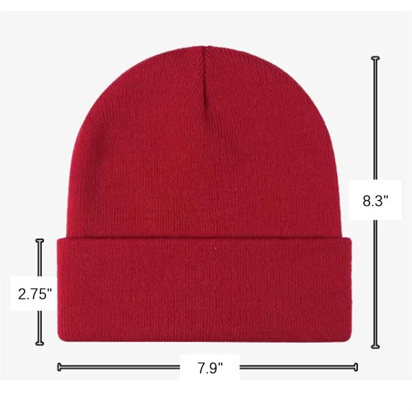 Unisex Solid Color Winter Warm Brimless Knit Beanie