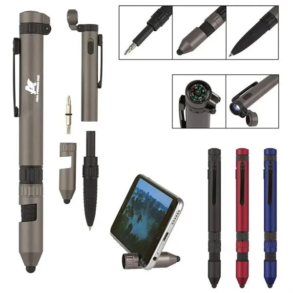 6-in-1 Compass Multifunctional Ballpoint Pen