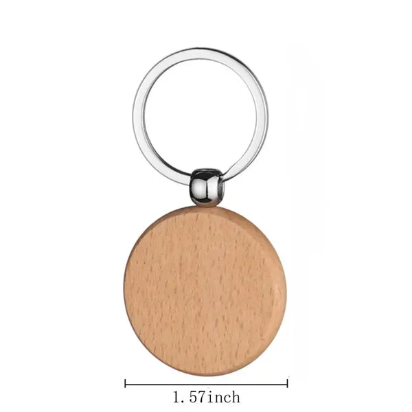 Round Wooden Key Holder