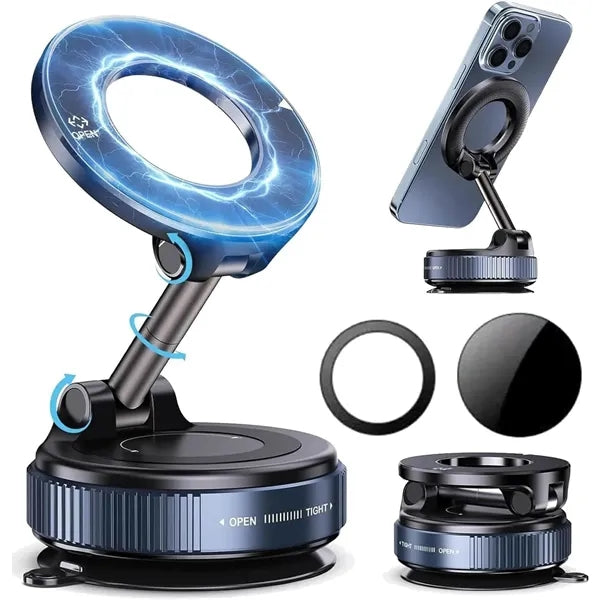 Vacuum Magnetic Car Phone Holder