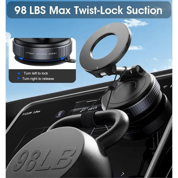 Vacuum Magnetic Car Phone Holder