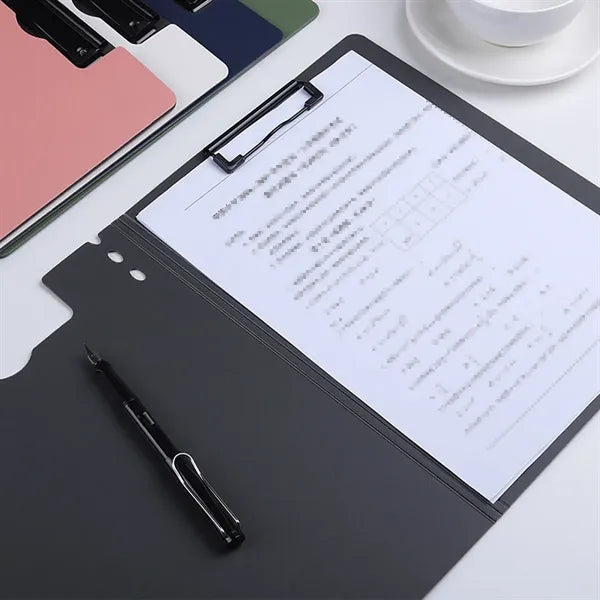 Foldable Waterproof Cover Metal Clipboard with Pen Holder
