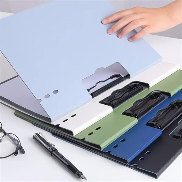 Foldable Waterproof Cover Metal Clipboard with Pen Holder