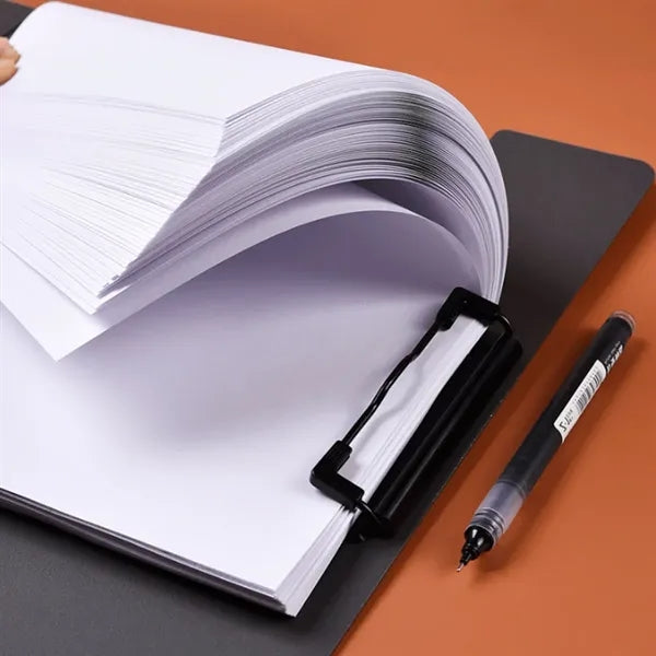 Lightweight Pad Folio Foldable A4 Clipboard w/ Dual Clips