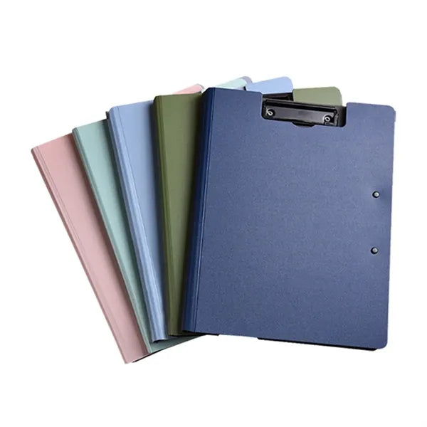 Lightweight Pad Folio Foldable A4 Clipboard w/ Dual Clips