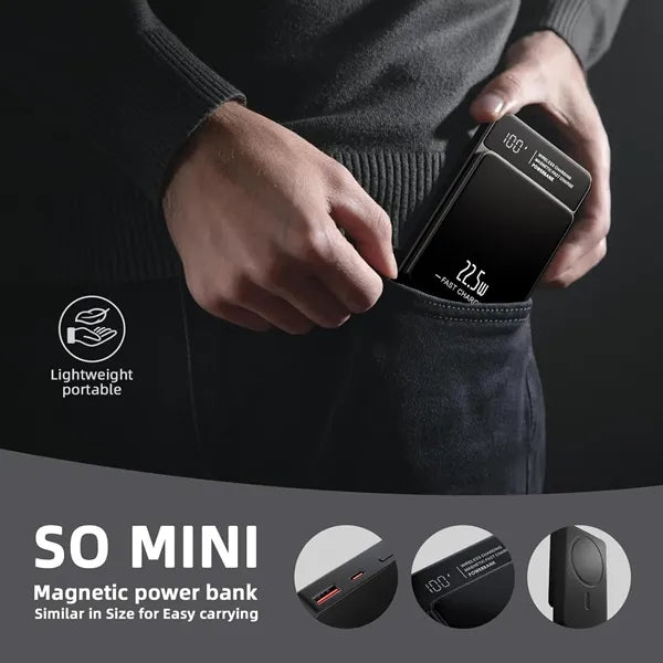Portable Travel Magnetic Charger 22.5W Wireless Power Bank