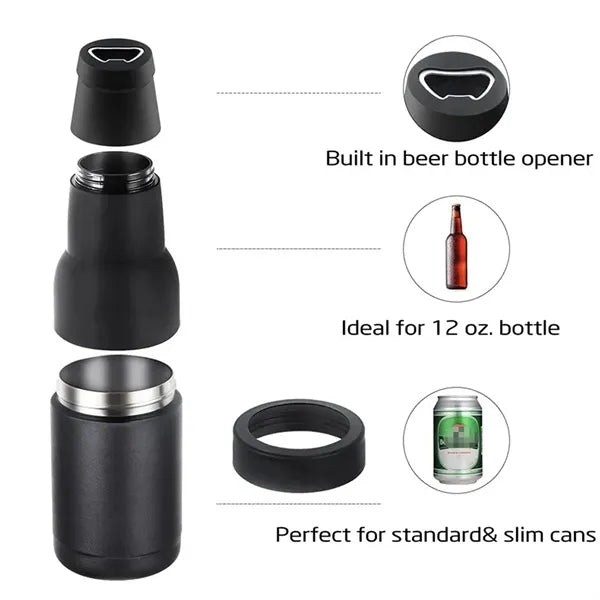 3 in 1 12oz Can Beer Bottle Insulator