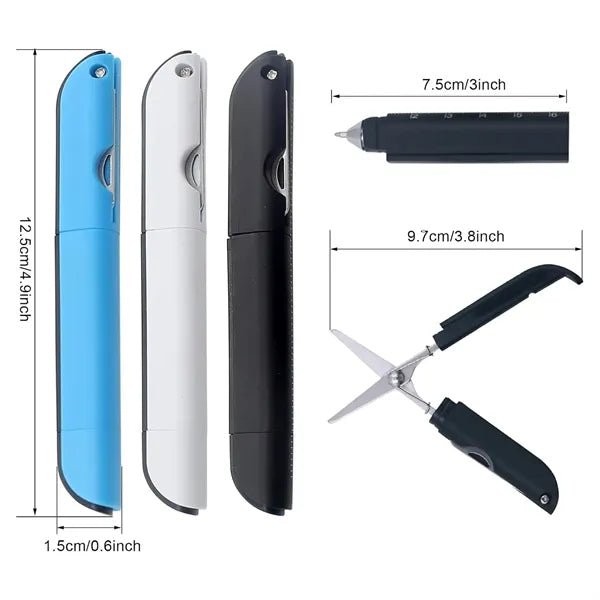4-in-1 Multi-Tool Scissors Ruler Pen