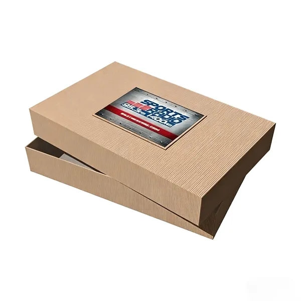 Kraft Pinstripe Apparel Debossed Box