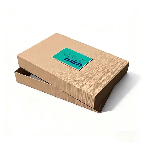 Kraft Pinstripe Apparel Debossed Box